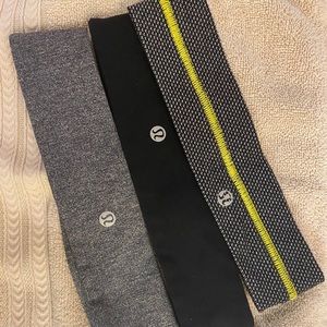 3 Lululemon headbands OS